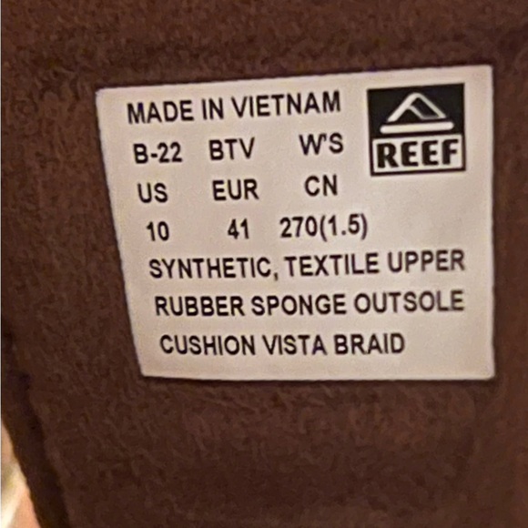 Reef Tan Cushion Vista Braid Woven Slide Sandals - Picture 2 of 7